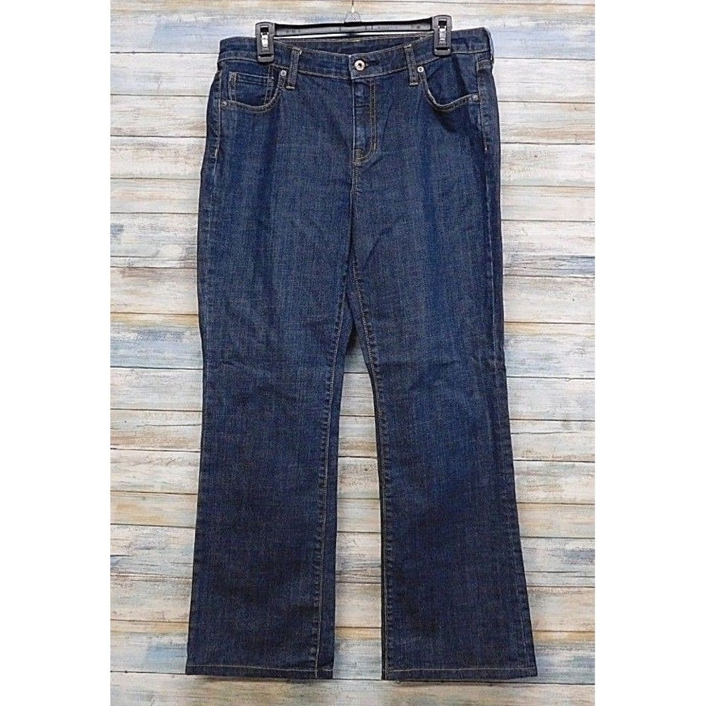 Vintage GAP 1969 Boot Cut Jeans Womens 10R Dark Wash Stretch‎ Denim Blue